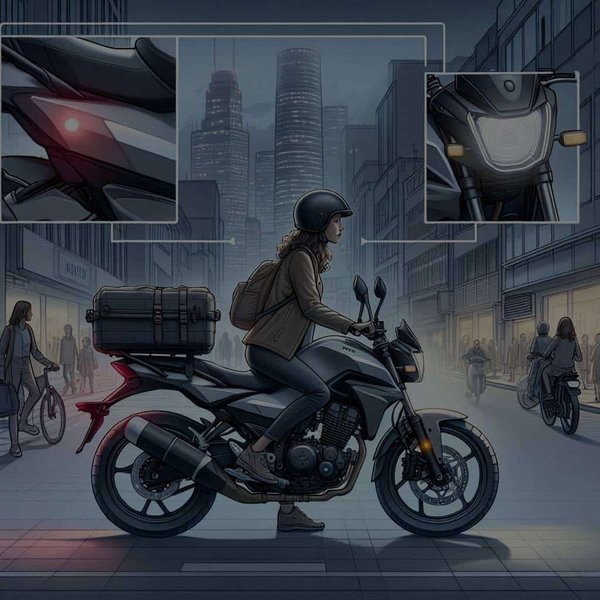 Comment renforcer la visibilité d'une Honda CB500F pour les trajets quotidiens en ville ?