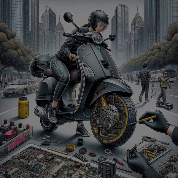 Comment installer un système de surveillance de la pression des pneus sur une Vespa GTS pour la sécurité urbaine ?